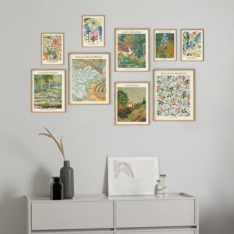 KONGSY Vintage Eclectic Wall Art Poster Prints,Set of 9 Vintage Wall Decor for Dorm Bedroom,Trendy Aesthetic Pictures for Teens Boys Girls, Maximalism Posters Wall Decorations - Image 4